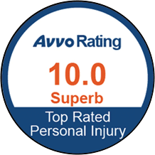 AVVO Rating Top personal injury Badge