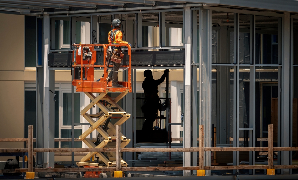 Worker on Scissor Lift