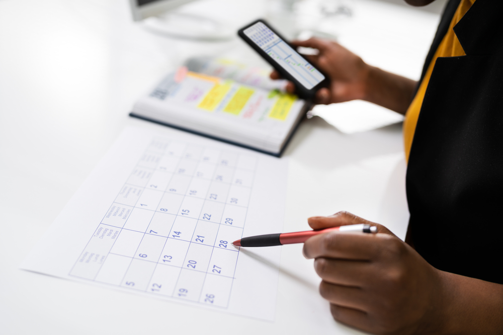 Tracking deadlines on calendar and phone